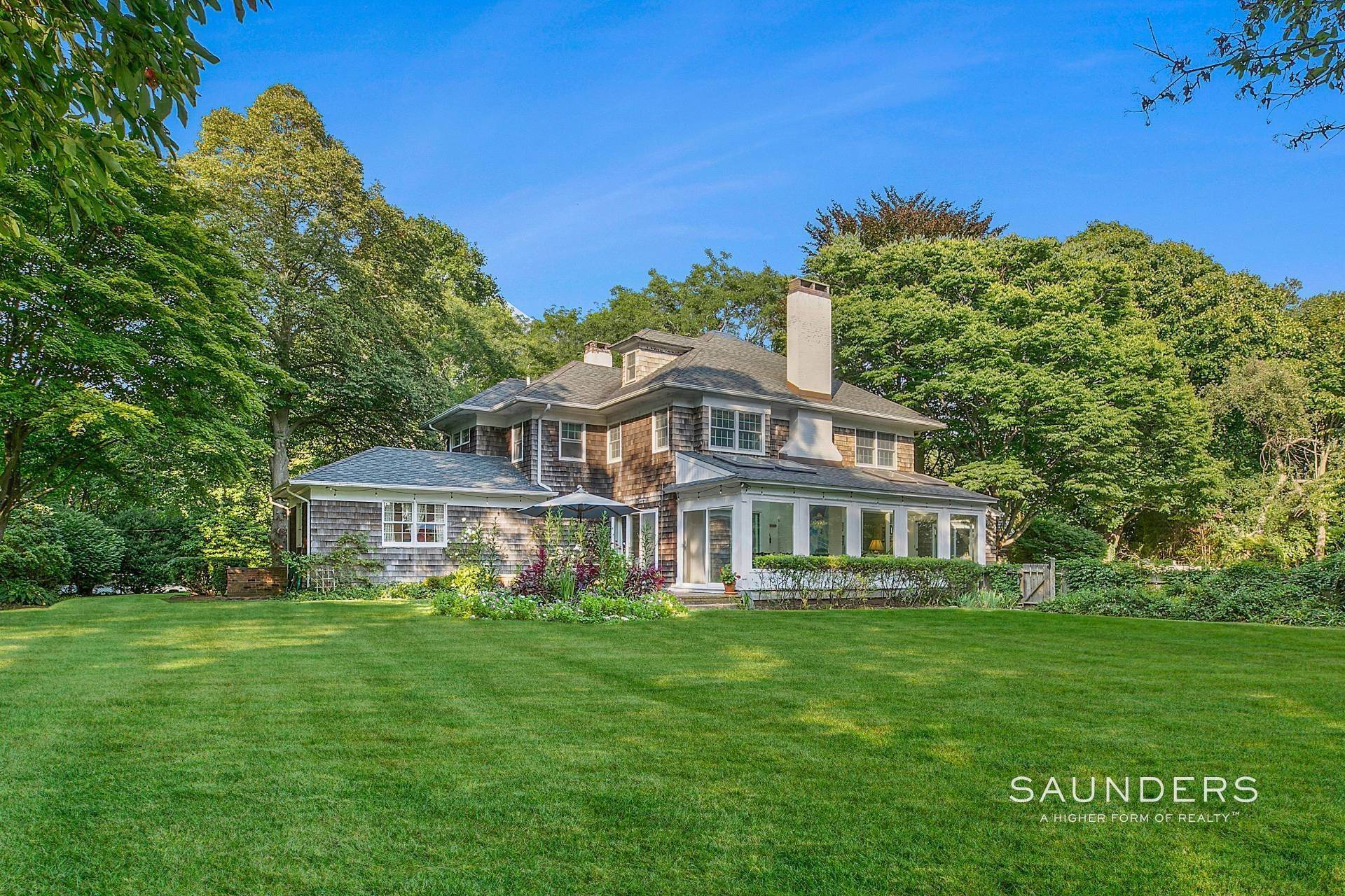 Single Family Homes at Tranquil Waterfront With Pool And Private Tennis In North Haven 23 Tyndall Road, Sag Harbor, NY 11963