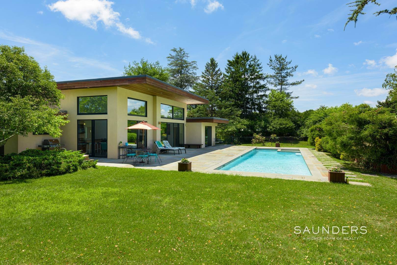 4. Single Family Homes for Sale at Water Mill Modern With Pool And Tennis 45 Mill Creek Close, Water Mill, NY 11976