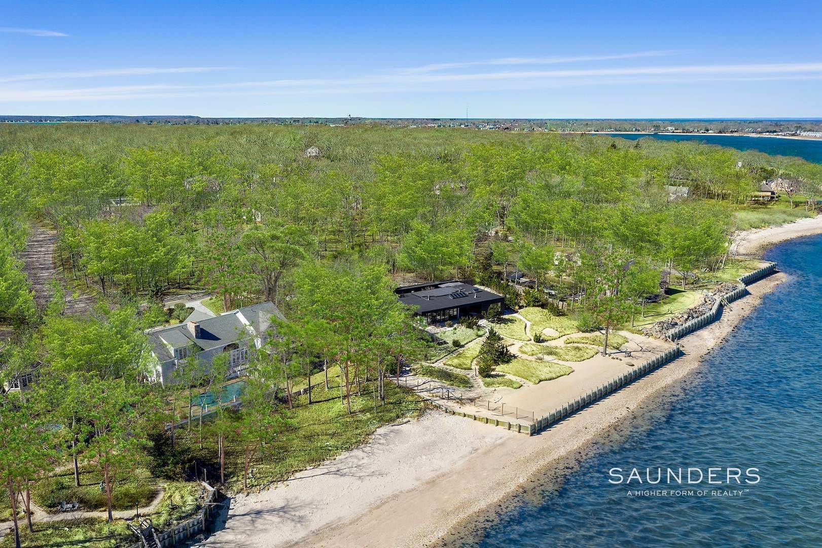 4. Single Family Homes for Sale at Shelter Island Gardiners Bay Beach House With Pool 72 Gardiners Bay Drive, Shelter Island, NY 11964