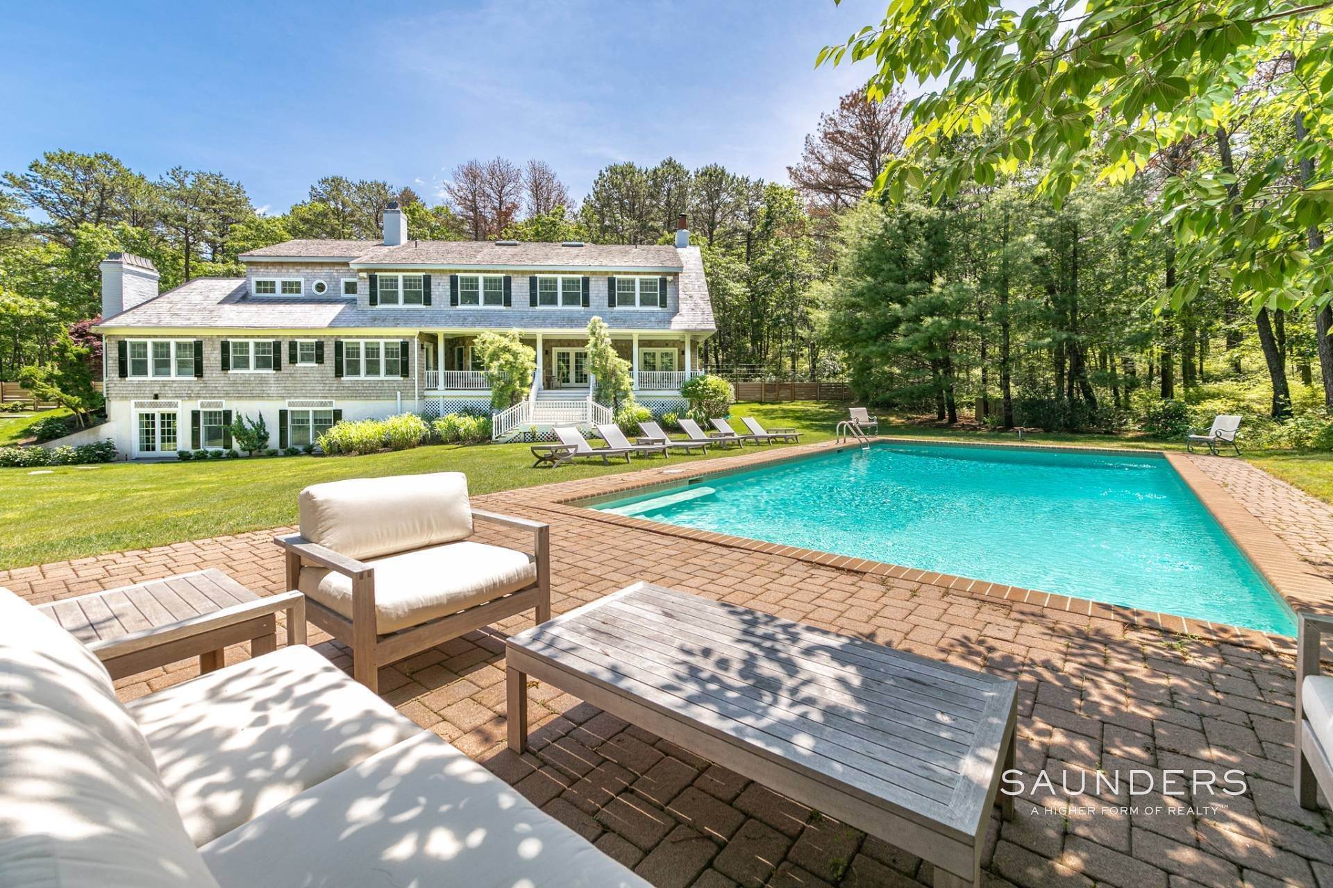 Single Family Homes at Super-Private Water Mill Estate With Pool & Tennis On 5.5 Acres 1058 Noyac Path, Water Mill, NY 11976