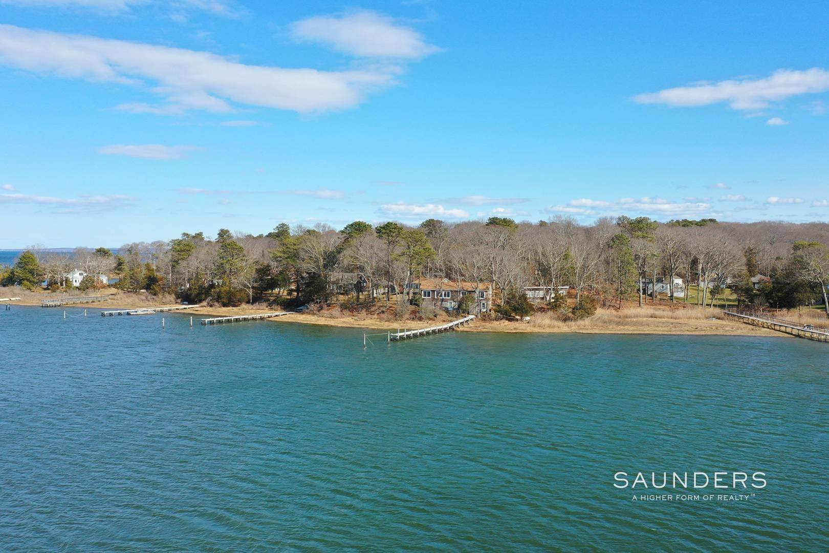 17. Single Family Homes for Sale at Endless Waterfront Sunsets & Deep Water Dock 7 Red Creek Park Road, Hampton Bays, NY 11946