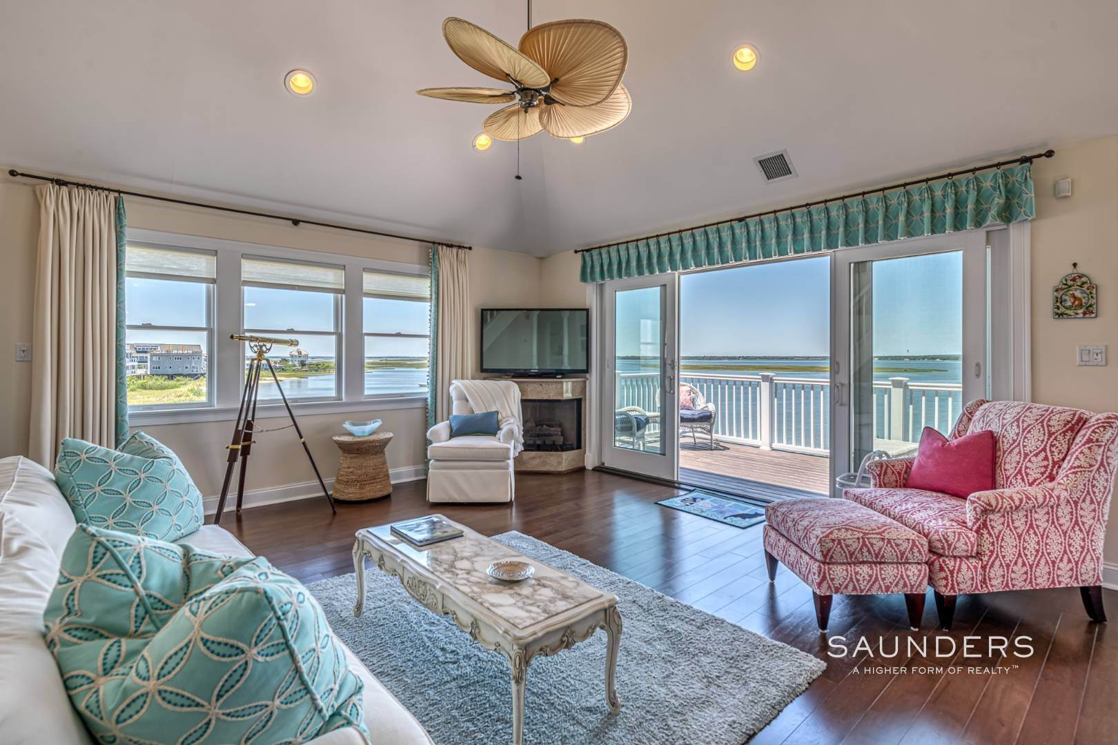 11. Single Family Homes for Sale at Waterfront Beauty With Sandy Bay Beach 854 Dune Road, Westhampton Dunes Village, NY 11978