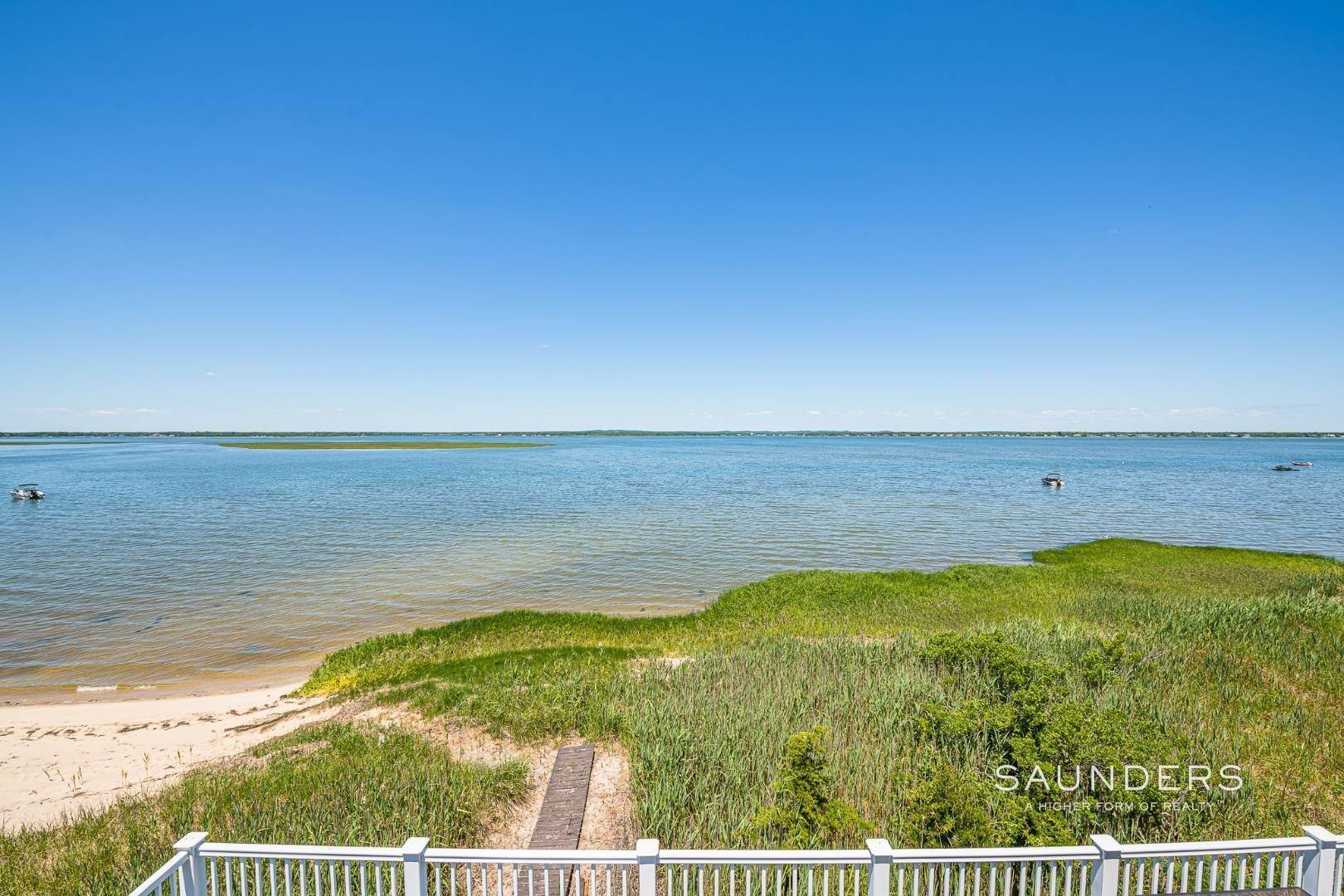 10. Single Family Homes for Sale at Waterfront Beauty With Sandy Bay Beach 854 Dune Road, Westhampton Dunes Village, NY 11978