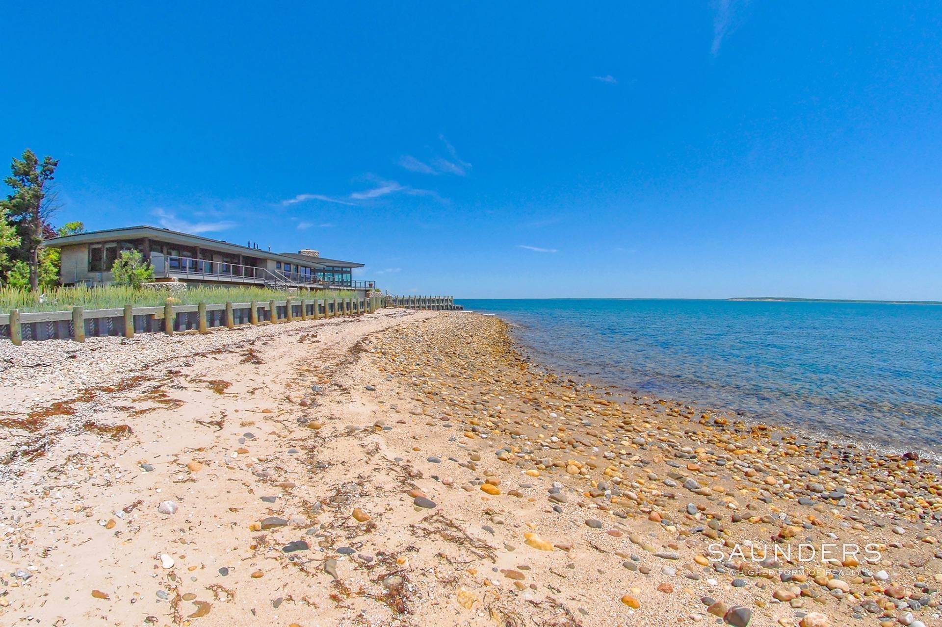 8. Single Family Homes for Sale at Shelter Island Dramatic Beach House With Pool, 180-Degree Views 6 Club Drive, Shelter Island, NY 11964