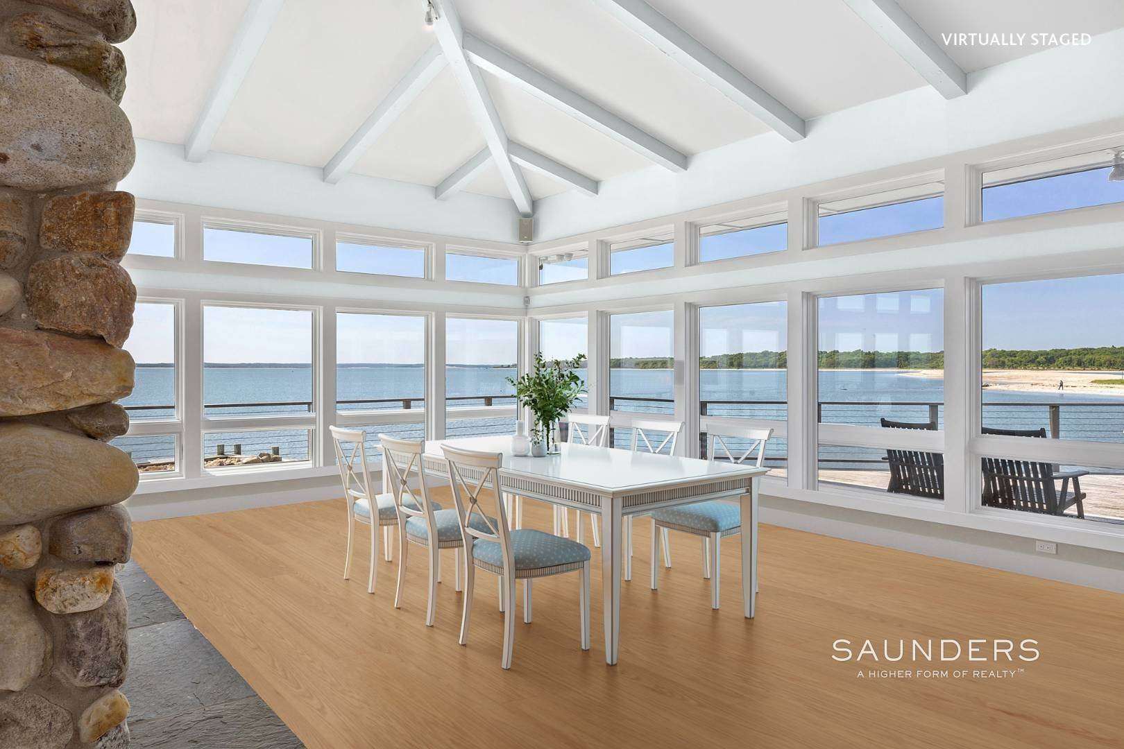 15. Single Family Homes for Sale at Shelter Island Dramatic Beach House With Pool, 180-Degree Views 6 Club Drive, Shelter Island, NY 11964