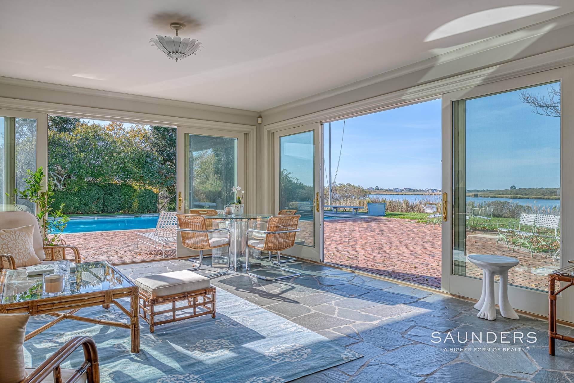 19. Single Family Homes for Sale at Southampton South Waterfront Estate With Dock, Pool And Tennis 1 Boatmans Lane, Southampton, NY 11968