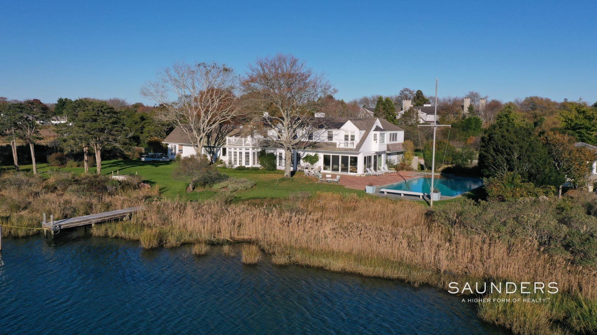 3. Single Family Homes for Sale at Southampton South Waterfront Estate With Dock, Pool And Tennis 1 Boatmans Lane, Southampton Village, Southampton, NY 11968