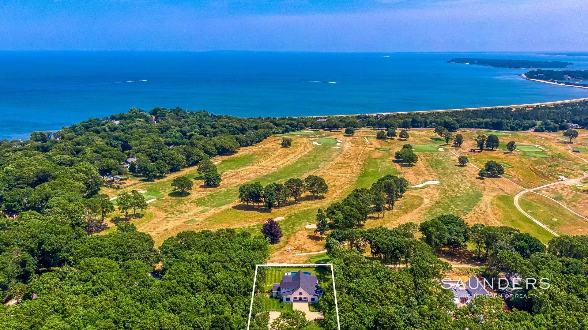 48. Single Family Homes for Sale at Shelter Island New Modern With Pool Bordering Golf 34 Country Club Drive, Shelter Island, NY 11964