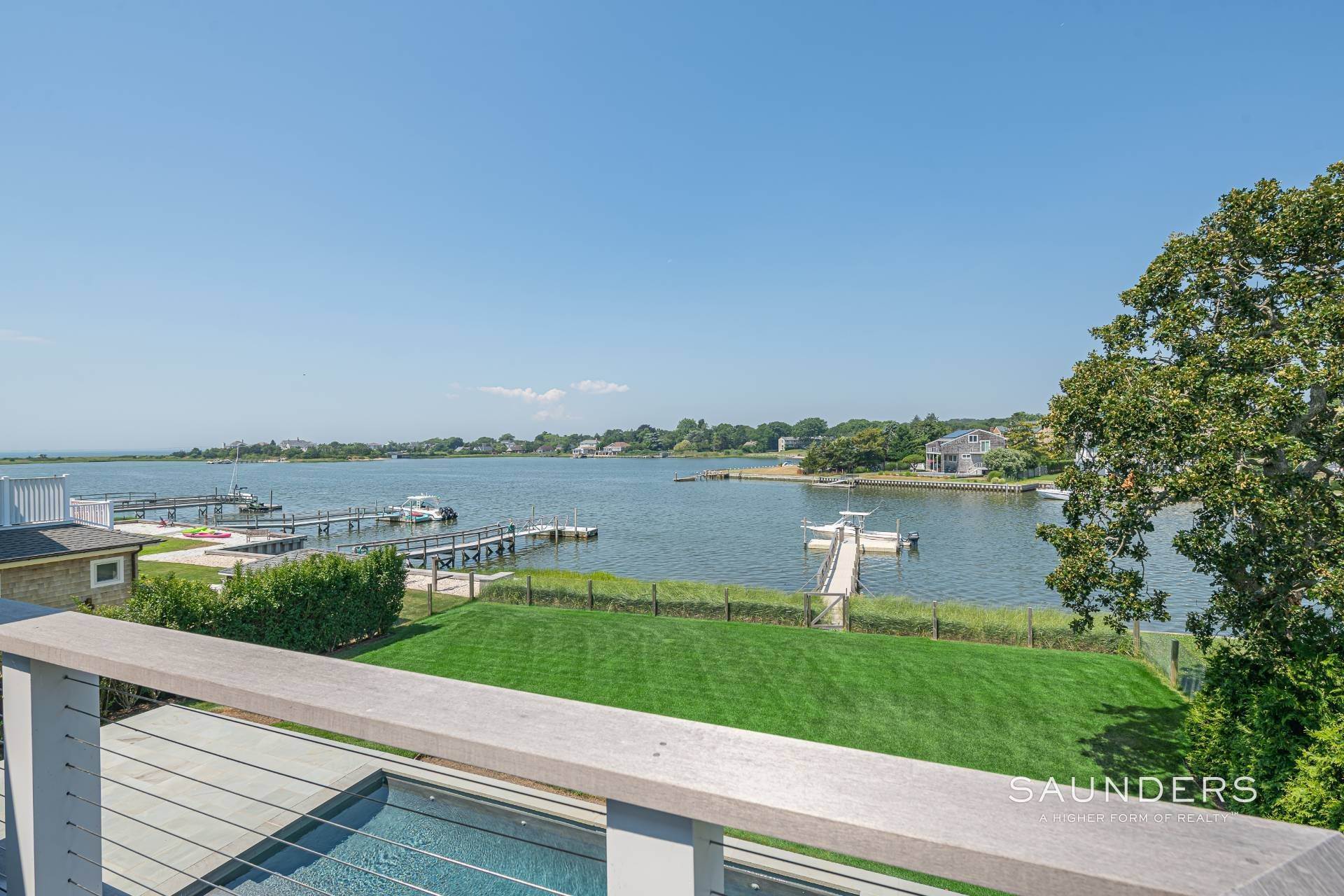 21. Single Family Homes for Sale at Waterfront Oasis - Spectacular Sunsets - Deep Water Dock 5 Middle Pond Lane, Southampton, NY 11968