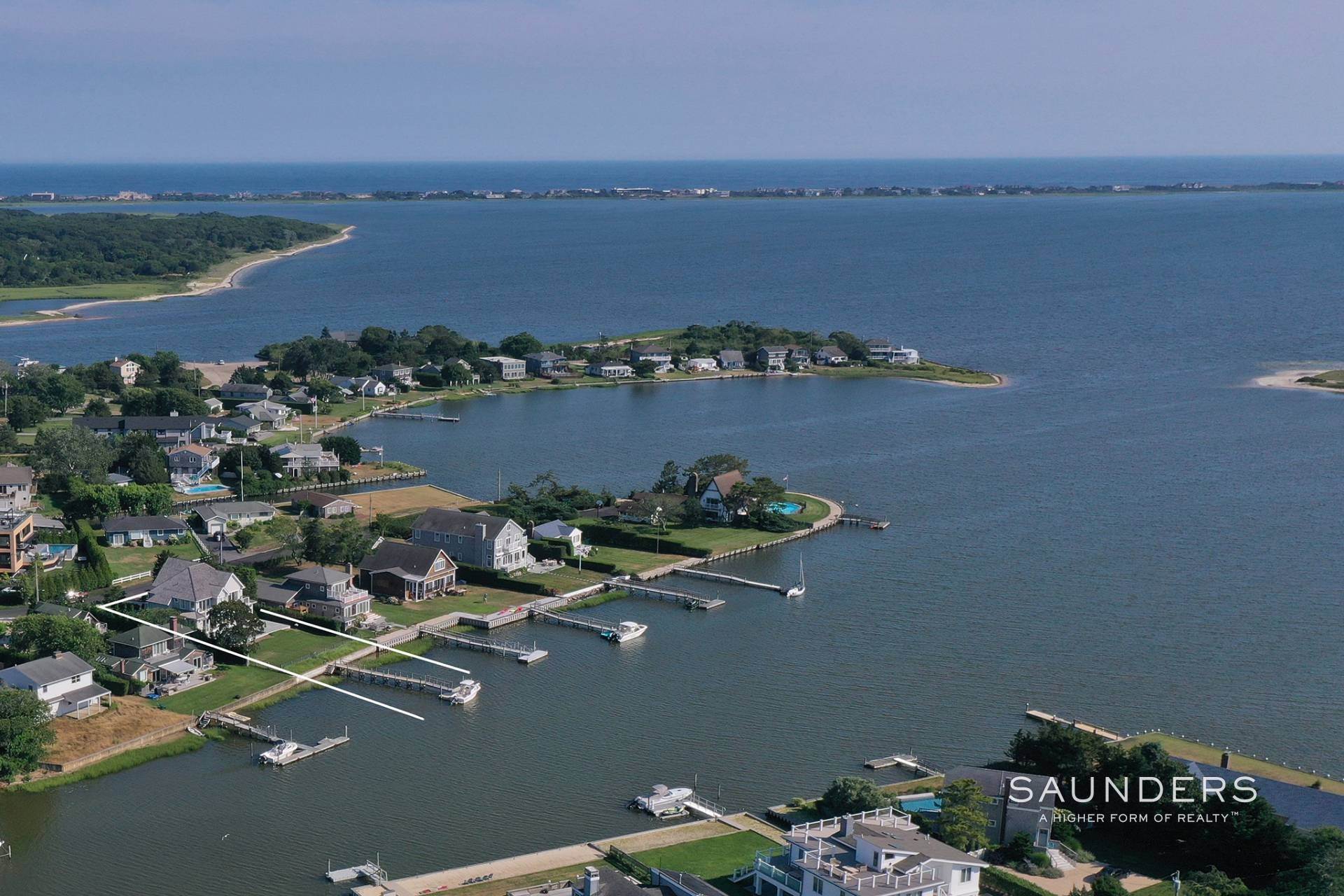Single Family Homes for Sale at Waterfront Oasis - Spectacular Sunsets - Deep Water Dock 5 Middle Pond Lane, Southampton, NY 11968