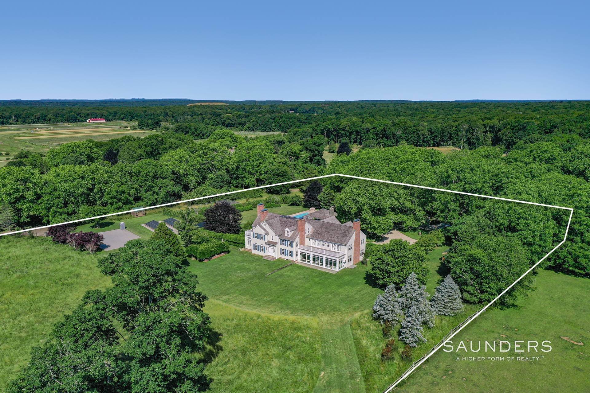 12. Single Family Homes for Sale at Spectacular Farmhouse Estate With Reserve View 335 Town Lane, Amagansett, NY 11930