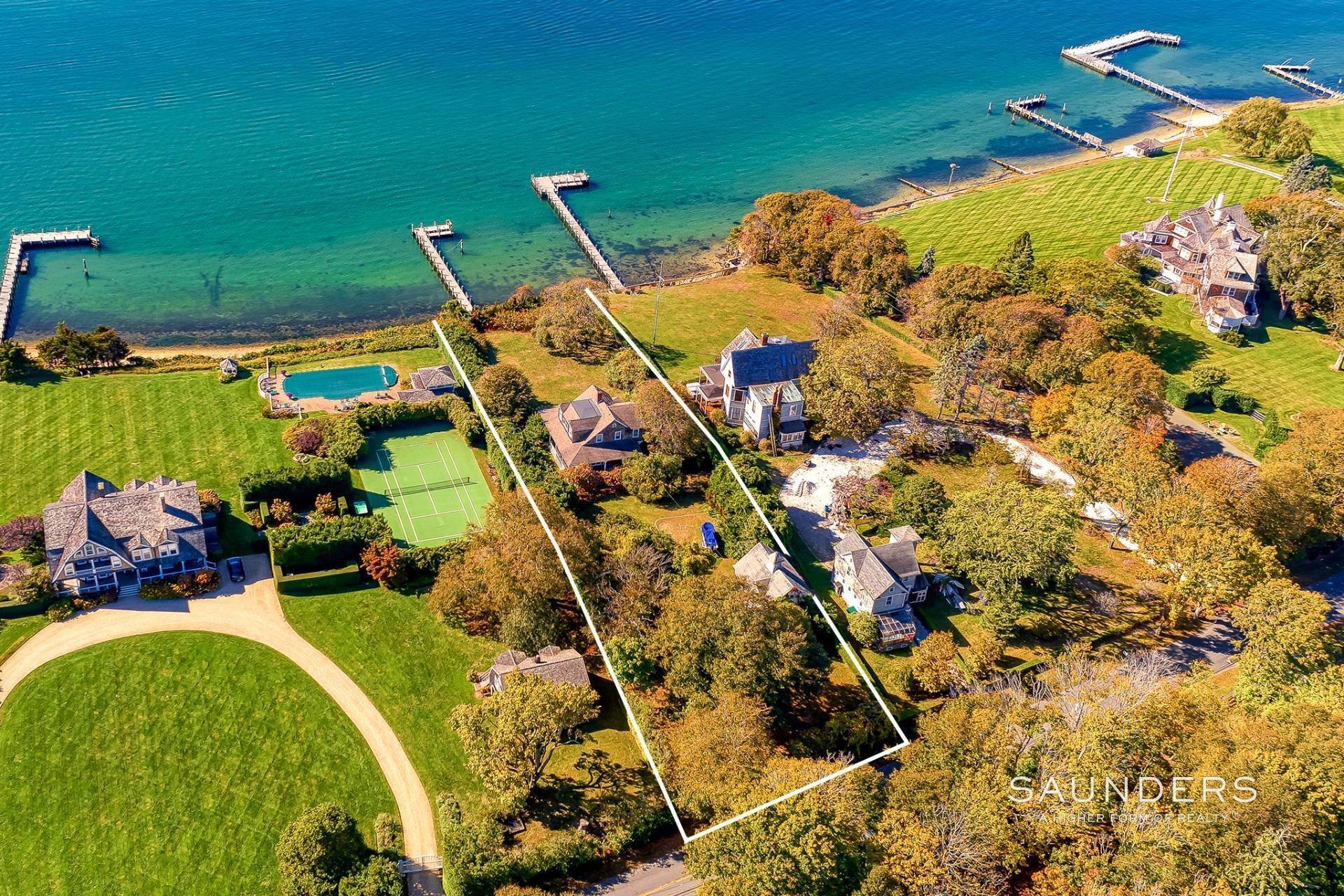 43. Single Family Homes for Sale at Shelter Island Turn Of The Century Waterfront With Dock 17 Nostrand Parkway, Shelter Island, NY 11964