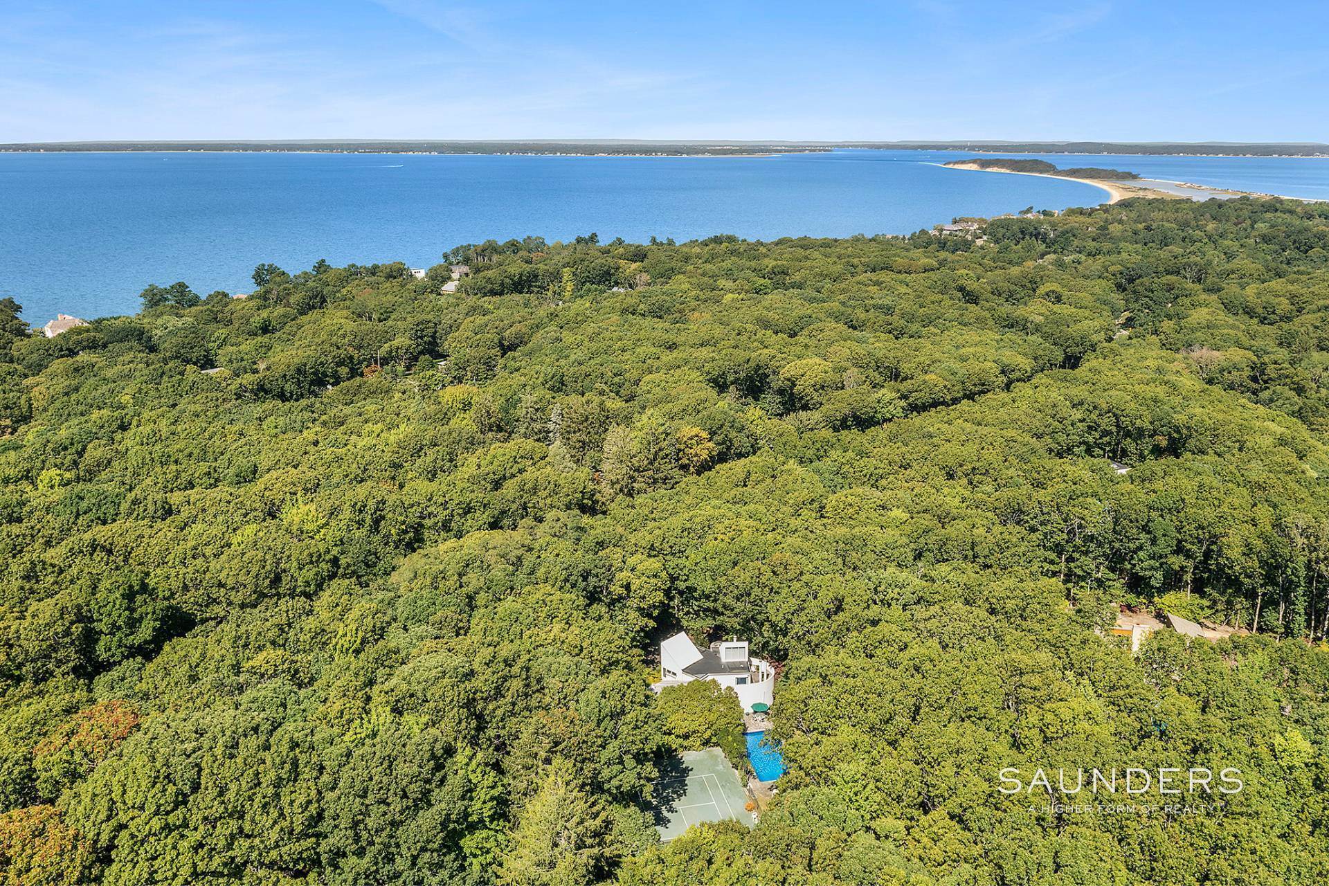 32. Single Family Homes for Sale at Contemporary With Pool, Tennis And Beach Access 2256 Noyack Road, Sag Harbor, NY 11963