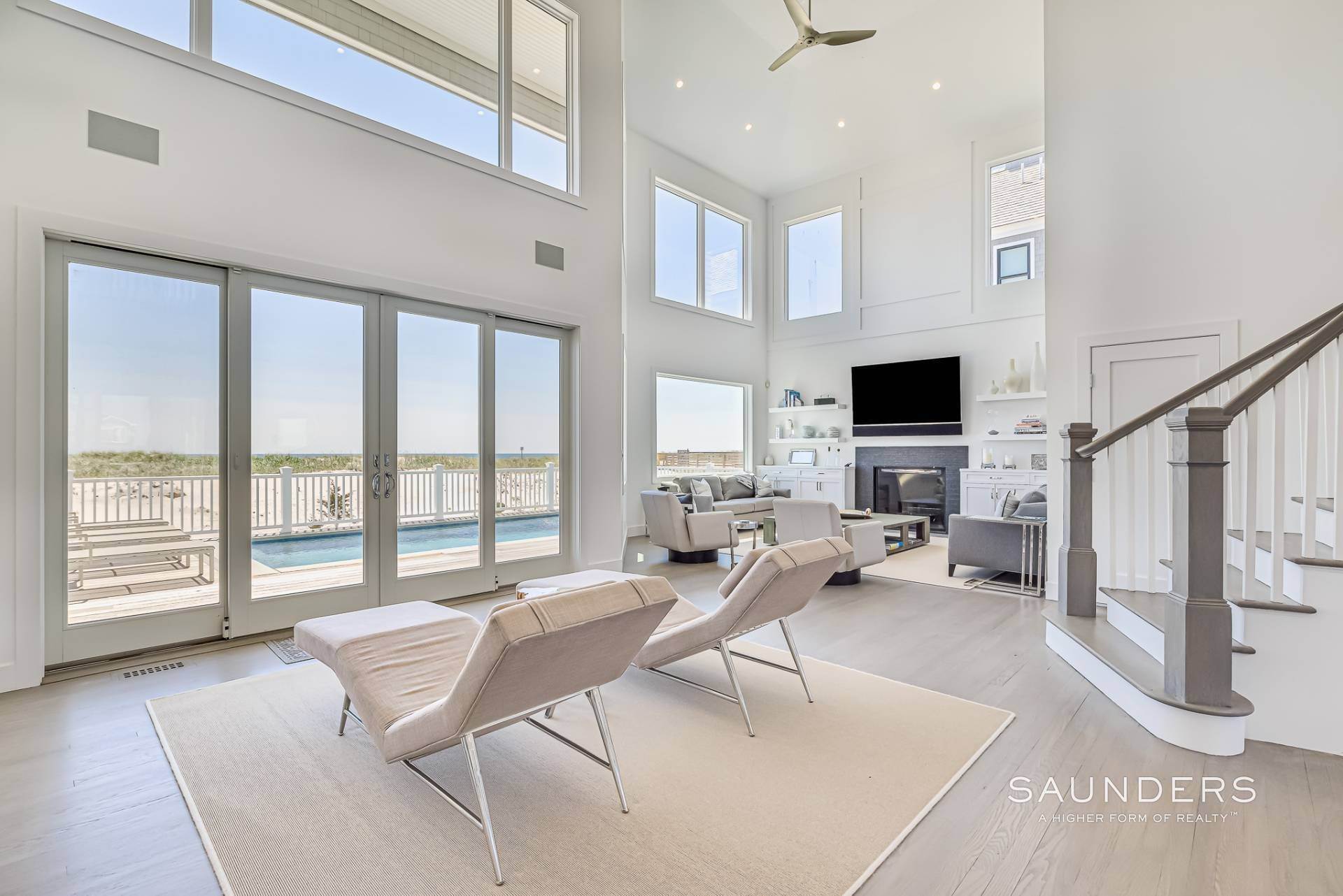 10. Single Family Homes for Sale at Oceanfront Westhampton Beach Immaculate Renovation 837 Dune Road, Westhampton Dunes Village, NY 11978