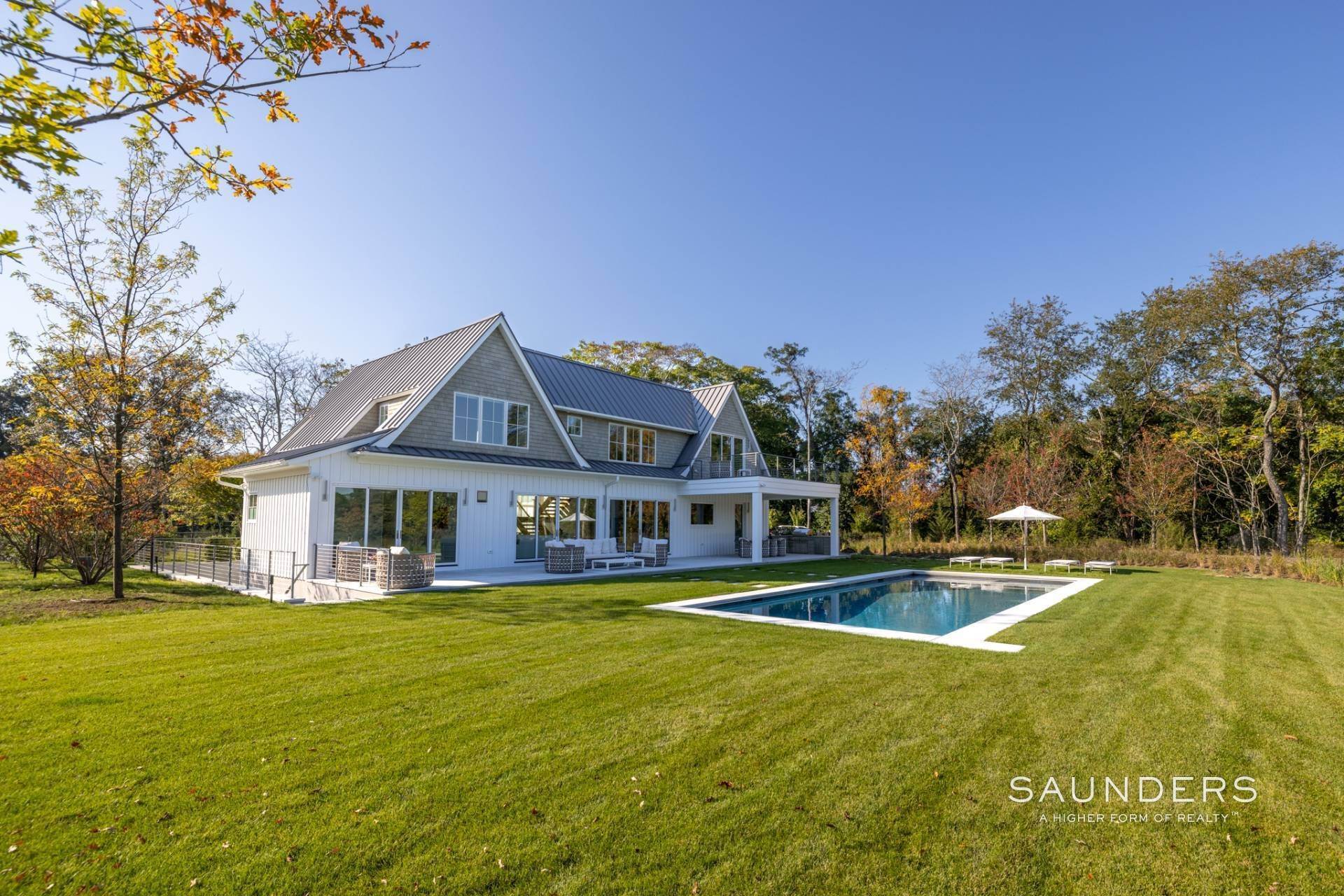 34. Single Family Homes for Sale at Scenic Sag Harbor New Construction With Pool & Tennis 2538 Noyack Road, Sag Harbor, NY 11963