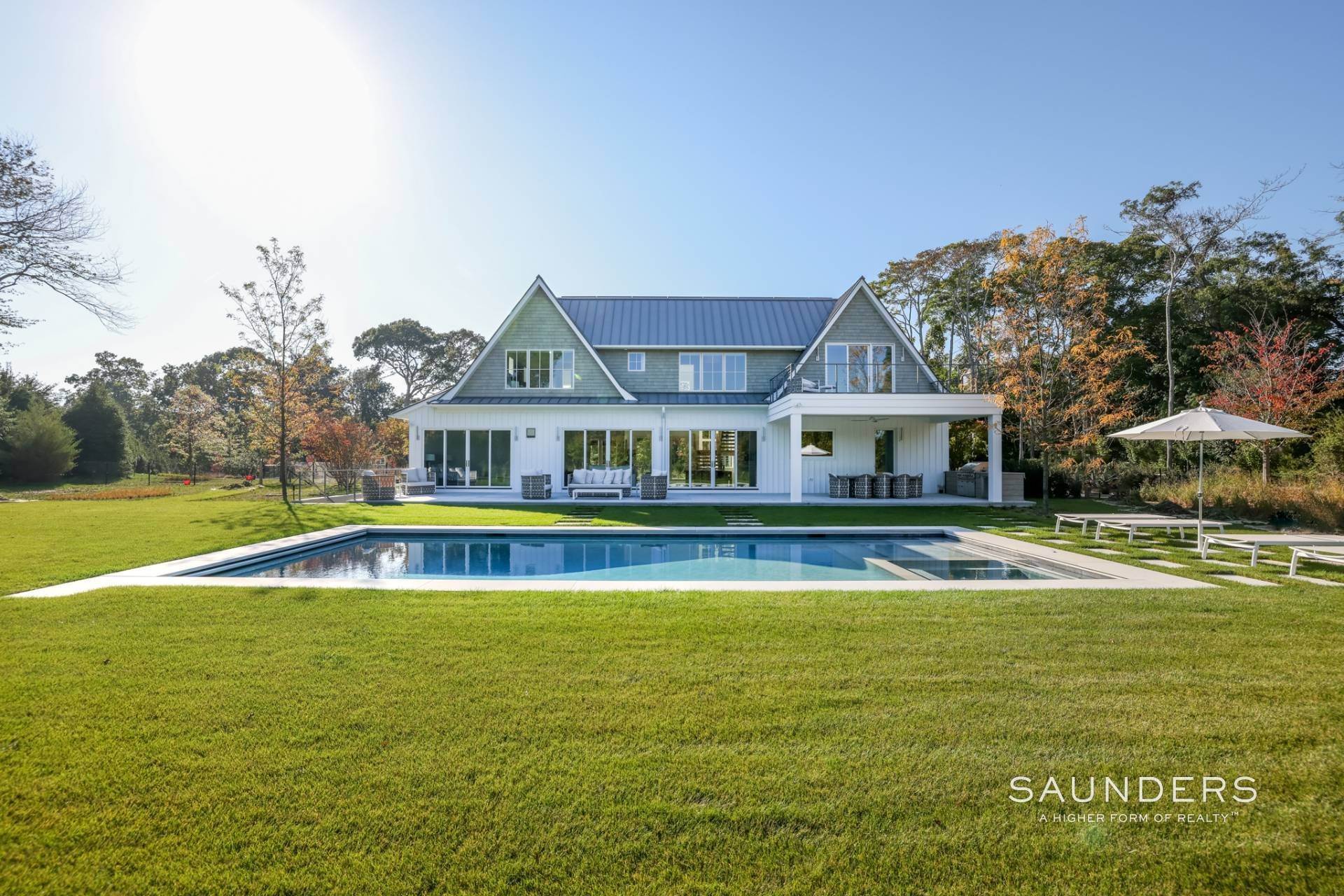 36. Single Family Homes for Sale at Scenic Sag Harbor New Construction With Pool & Tennis 2538 Noyack Road, Sag Harbor, NY 11963