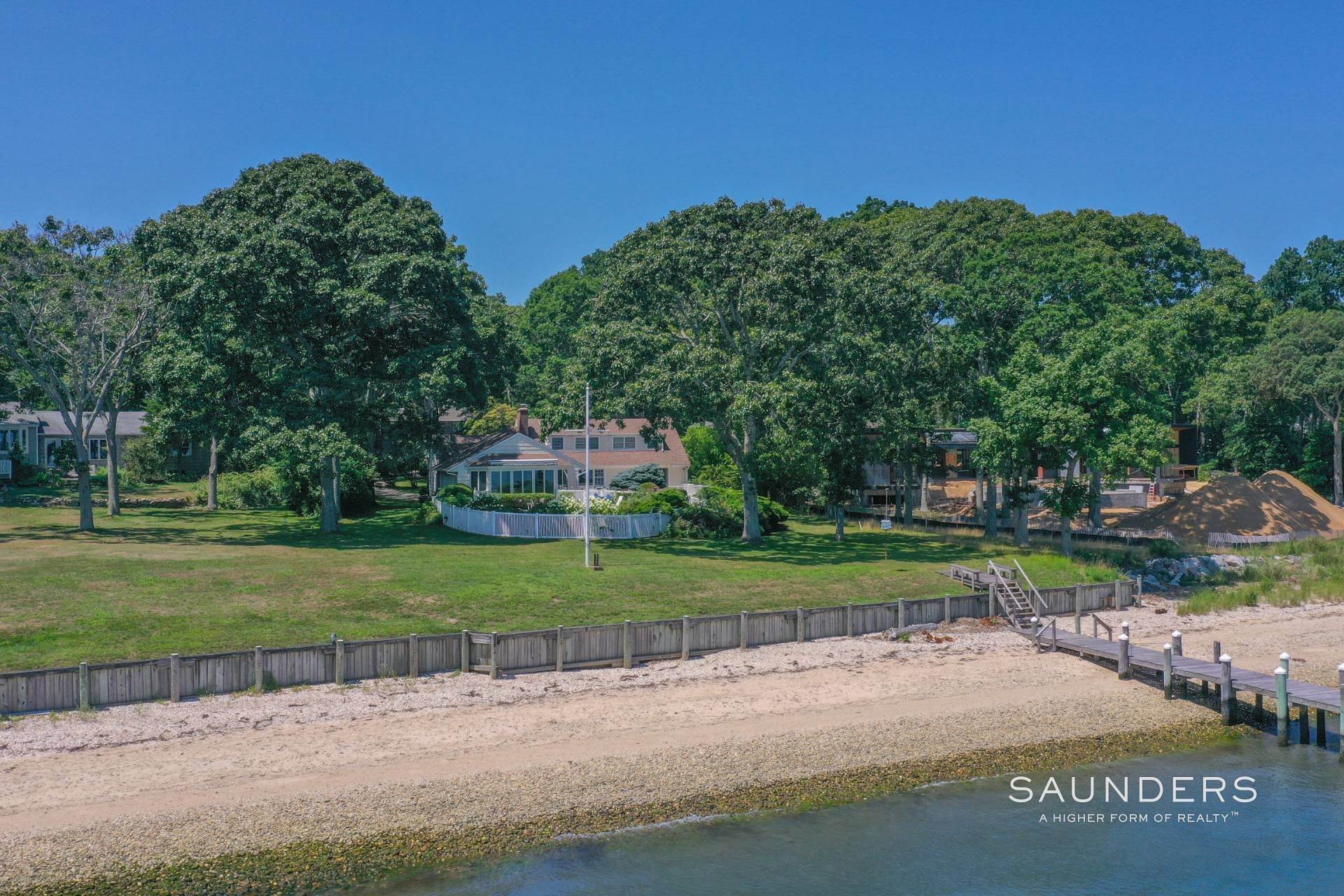 Single Family Homes for Sale at Waterfront Oasis With Deepwater Dock 33 Mashomuck Drive, Sag Harbor, NY 11963