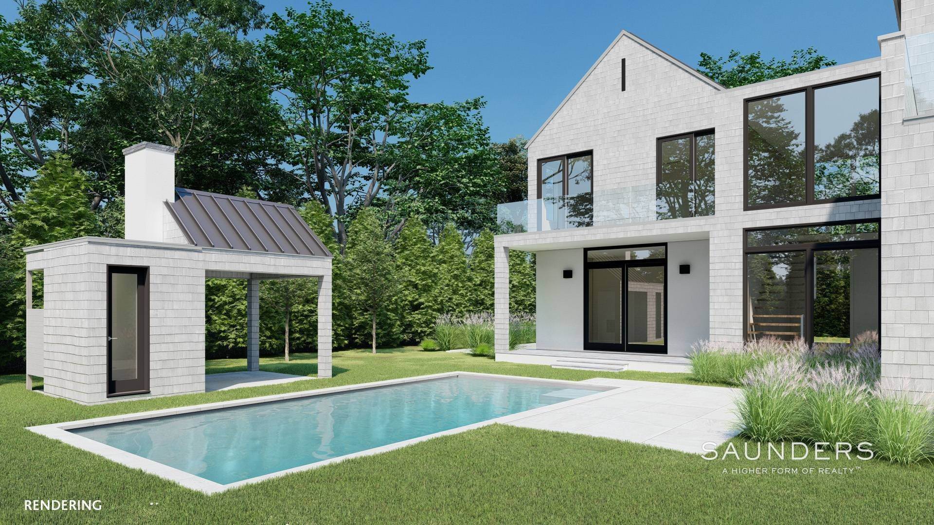 6. Single Family Homes for Sale at Sag Harbor New Construction With Pool 66 Hillside Drive E, Sag Harbor, NY 11963
