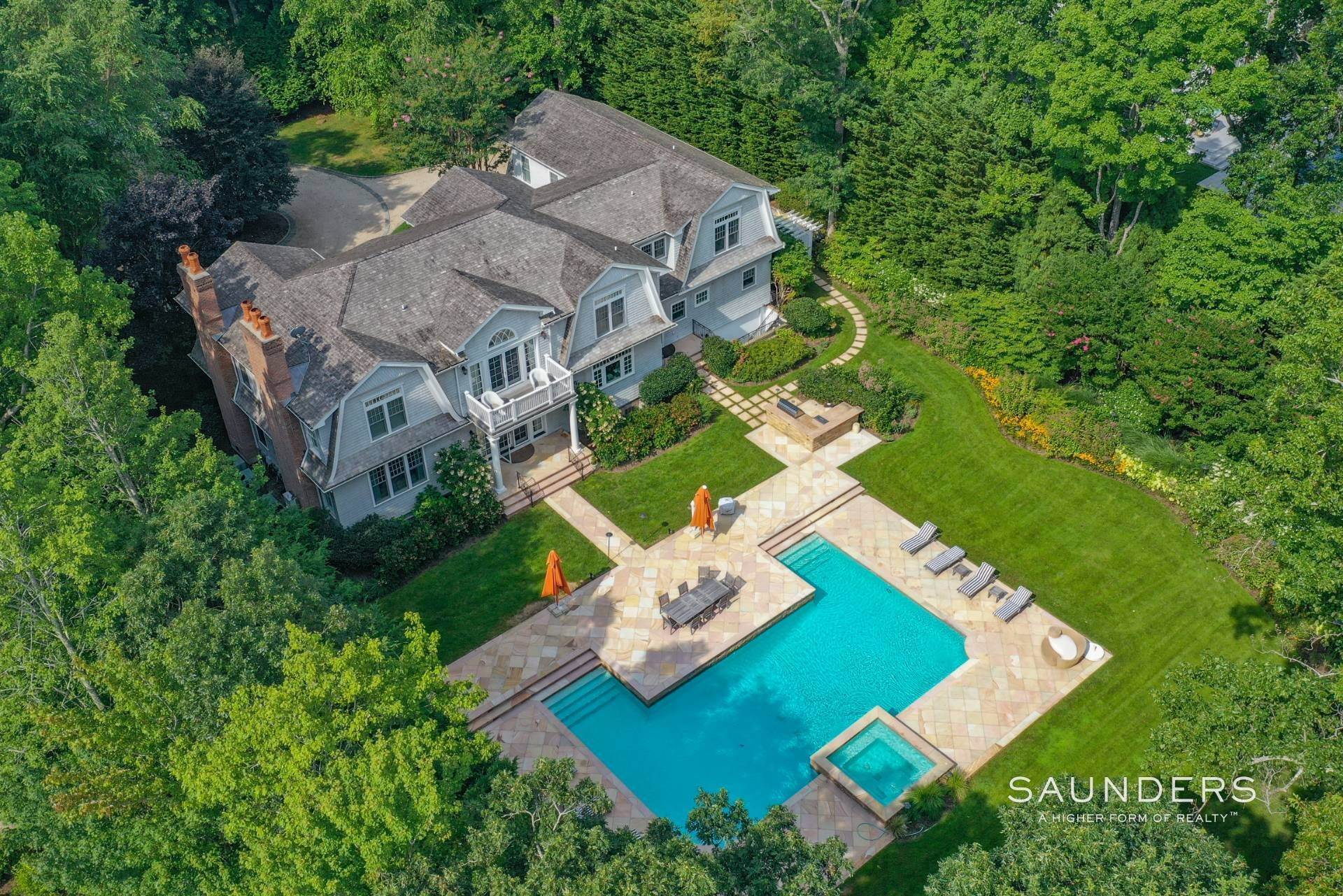 33. Single Family Homes for Sale at Gated Estate + Deep-Water Dock 24 Barclay Drive, Sag Harbor, NY 11963