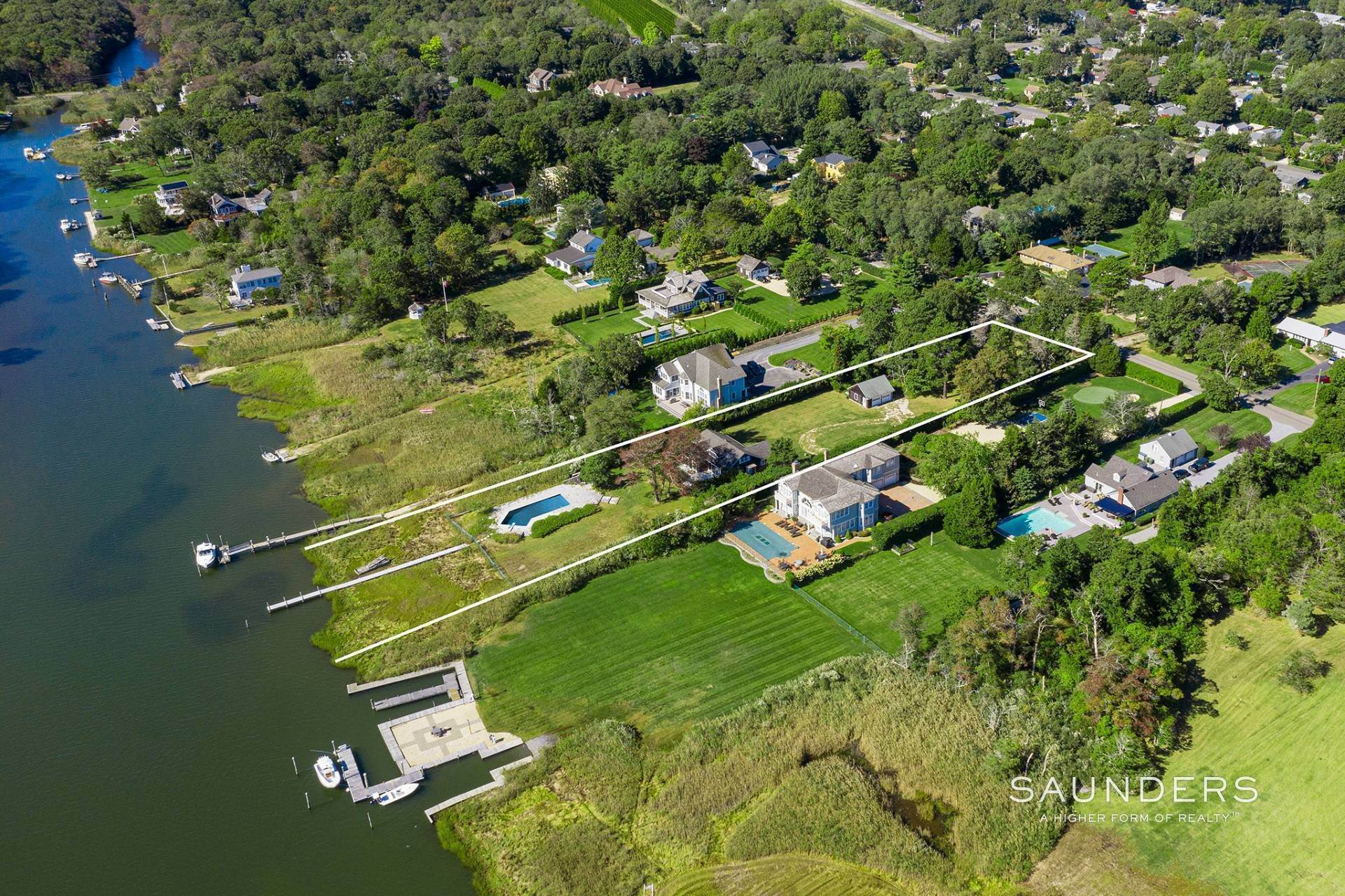 5. Single Family Homes for Sale at Waterfront Opportunity With Pool And Deep-Water Dock 24 Sunset Avenue, East Quogue, NY 11942