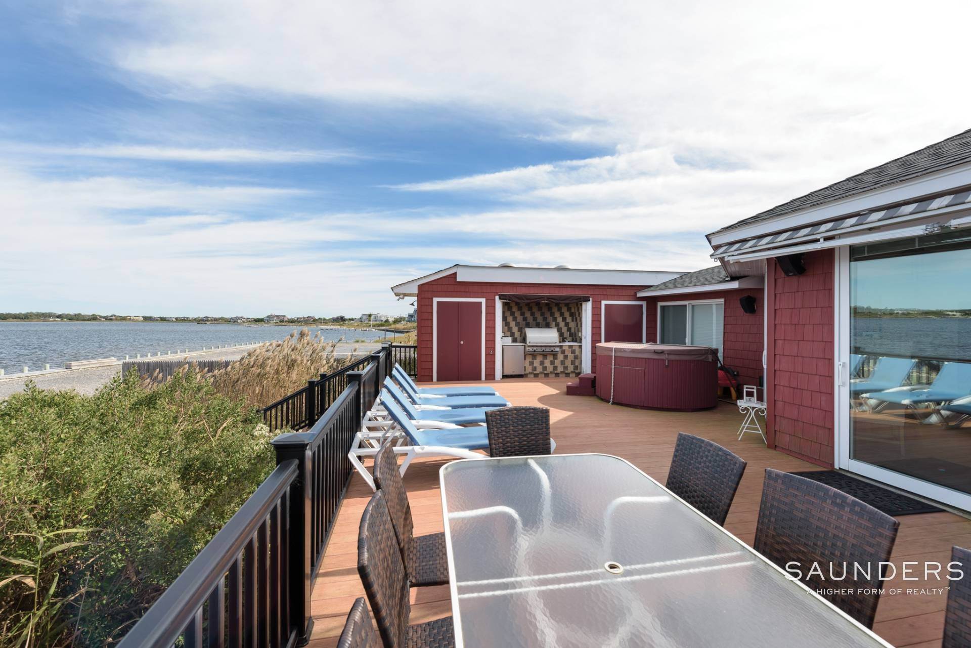 6. Single Family Homes at Dune Road Bayfront Beach Cottage W/Dock, Pool, Prime Location Westhampton Beach Village, NY 11978