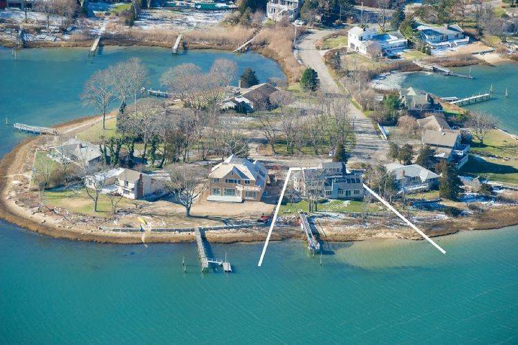 Single Family Homes at New Sag Harbor Waterfront With Dock Noyack, Sag Harbor, NY 11963